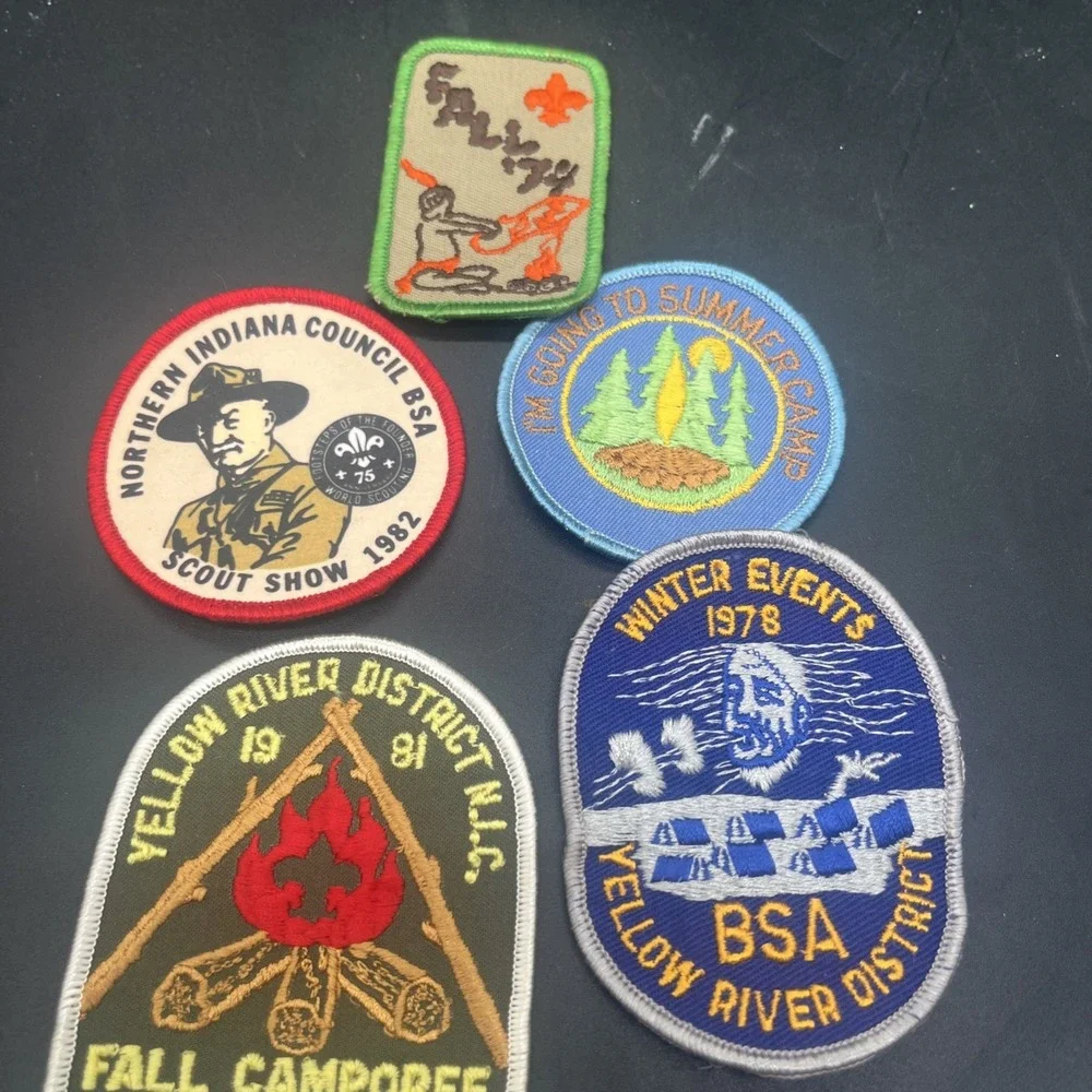 Vintage BSA Boy Scout Patch Lot (5) - 1978 1981 1982 Camporee, Scout Show - Picture 2 of 16